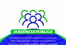 Câmara de Vereadores, audiência pública de prestação de contas do 3º quadrimestre de 2025.